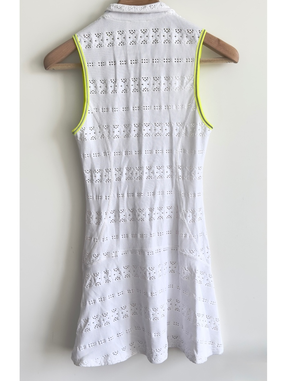 Veronica Beard L’Etoile Sport Zip Front Pointelle Lace Tennis Dress XS White - Picture 7 of 15